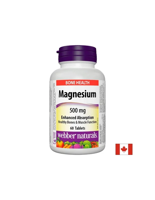 Магнезий Webber Naturals - 500 mg, 60 таблетки